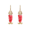 Handmade Shell Fish Tassel Earrings – Boho Beach Style Statement Jewelry for Women