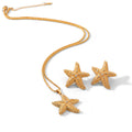 CZ Star Necklace & Stud Earrings Set – 18K Gold Plated Stainless Steel Minimalist Jewelry for Women