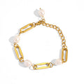 Elegant Pearl Bracelet – Minimalist Gold Plated Jewelry for Women