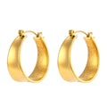 Geometric Gradient Hoop Earrings – Gold Plated Stainless Steel Minimalist Luxury Statement Jewelry for Women