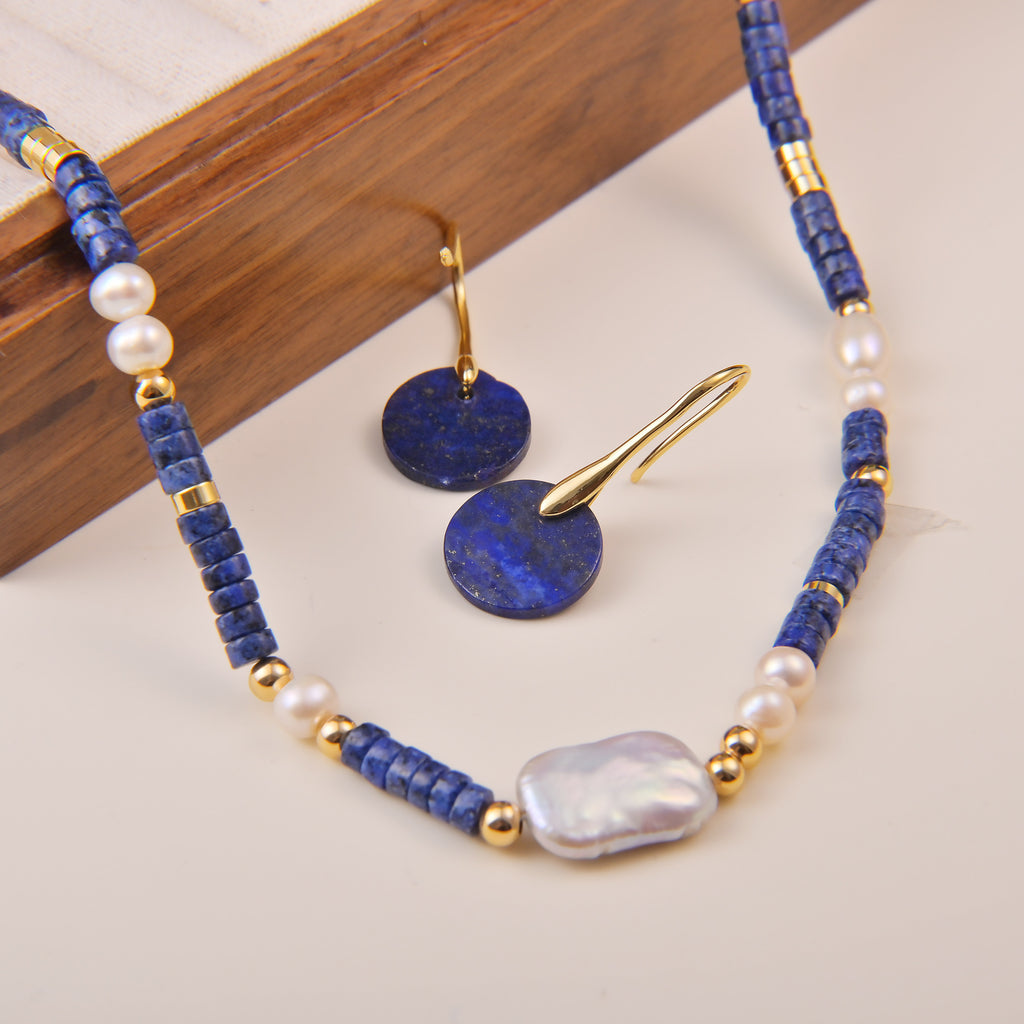 Handmade Freshwater Pearl Beaded Necklace – Minimalist Elegant Jewelry for Women