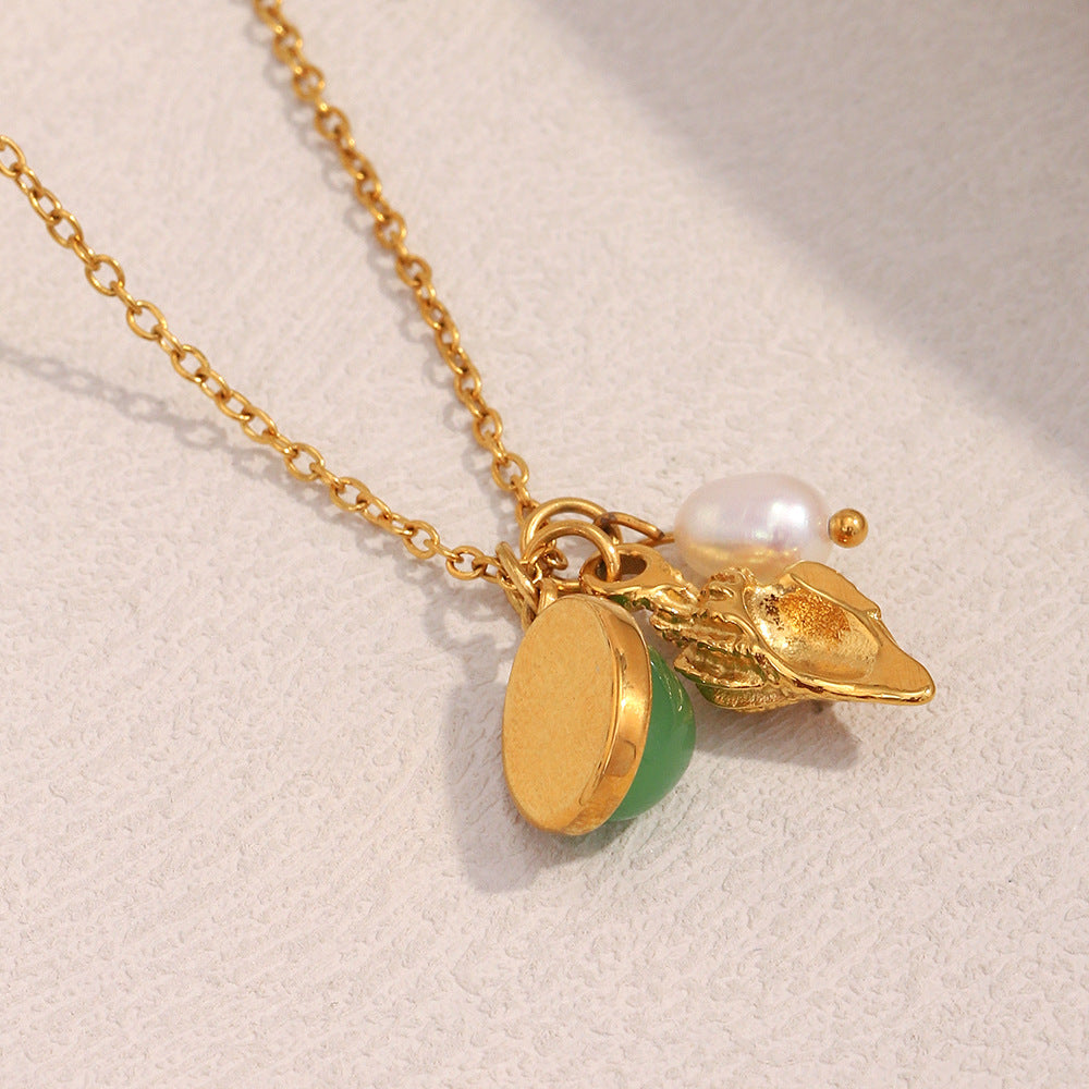 Minimalist Shell Pendant Necklace – 18K Gold Plated Stainless Steel Beach & Boho Jewelry for Women