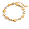 Geometric Square CZ Bracelet – 18K Gold Plated Stainless Steel Minimalist Luxury Jewelry for Women