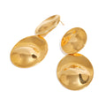 Bold Round Hoop Earrings – 18K Gold Plated Stainless Steel Titanium Statement Jewelry for Women